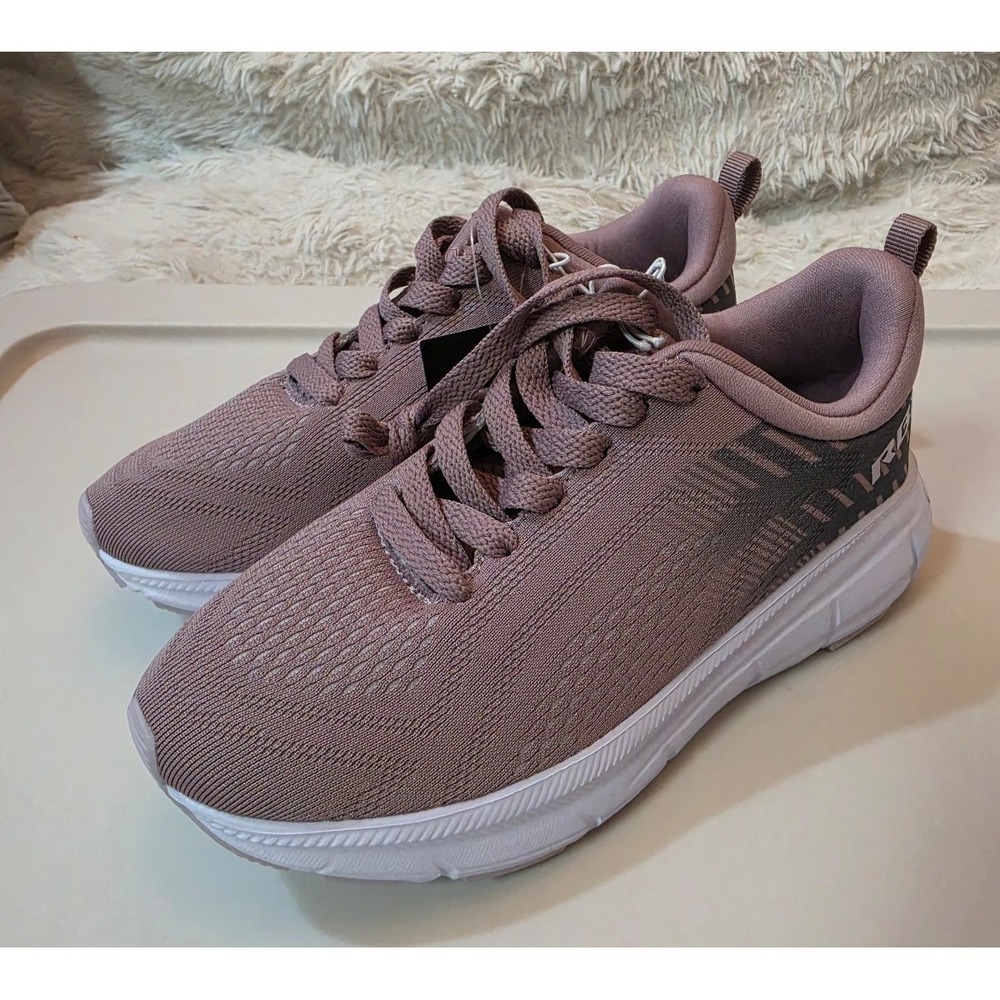 RBX Active Girls Sneakers Mauve Dusty Pink Knit Running Shoes Size 2 NWT NEW